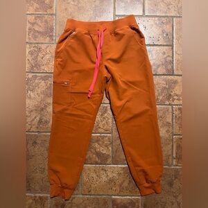 Figs Orange Sweatpants with Durable Design